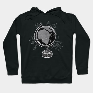 Globe Peony Tattoo Design Hoodie